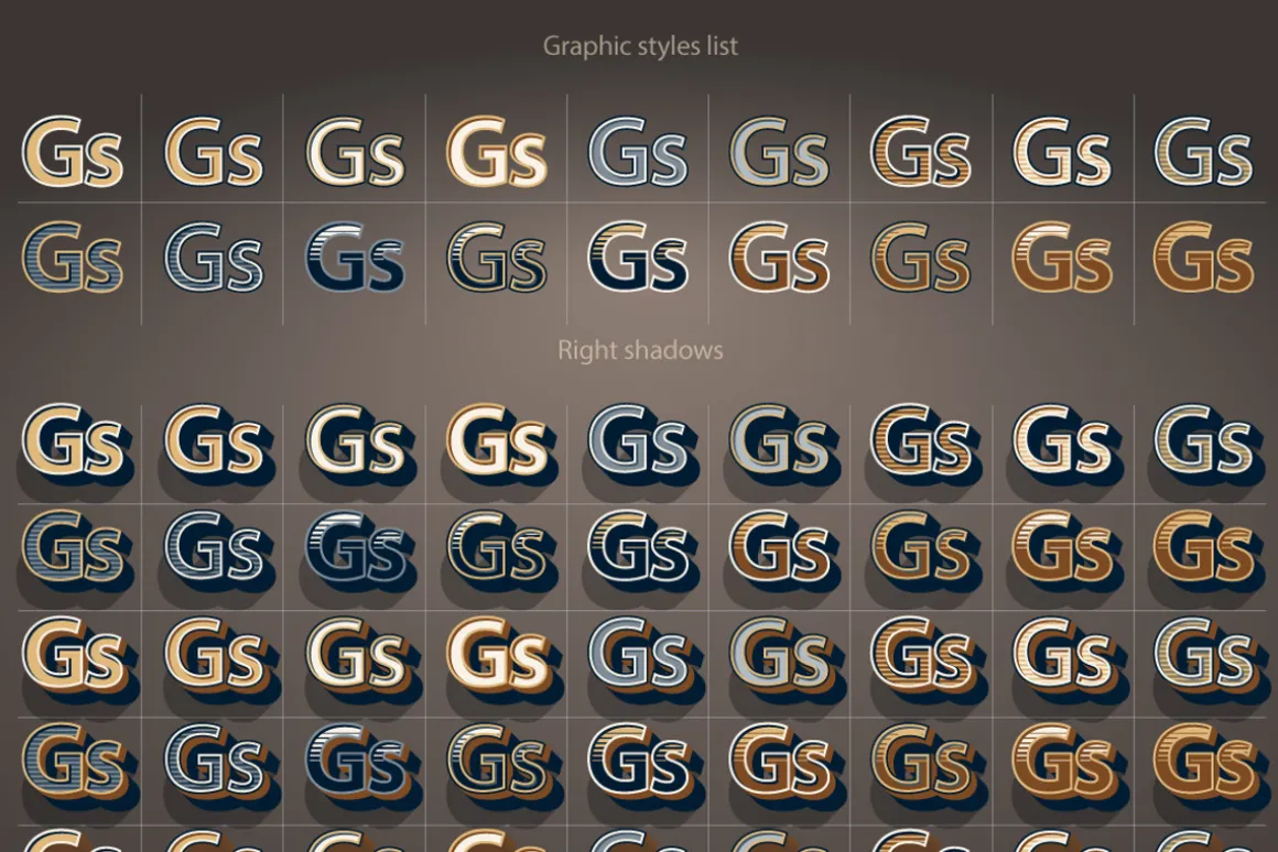 AI CS6 graphic styles Retro