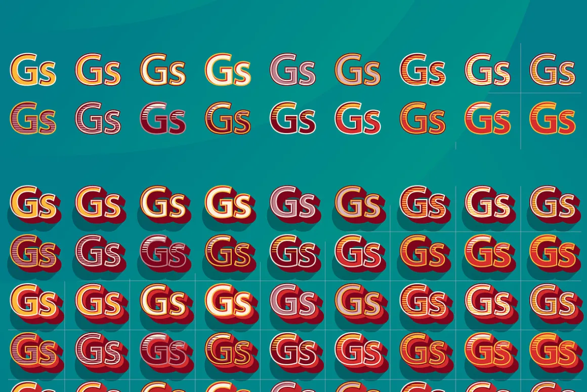 AI CS6 graphic styles Retro