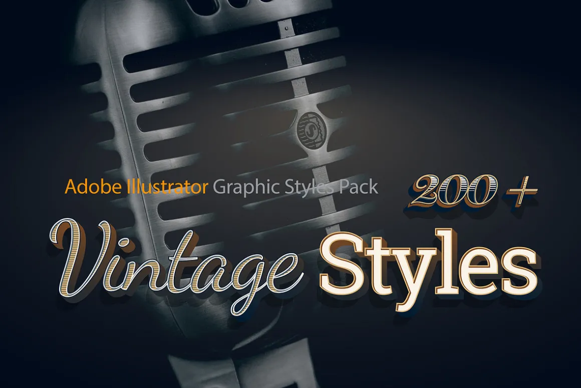 AI CS6 graphic styles Retro