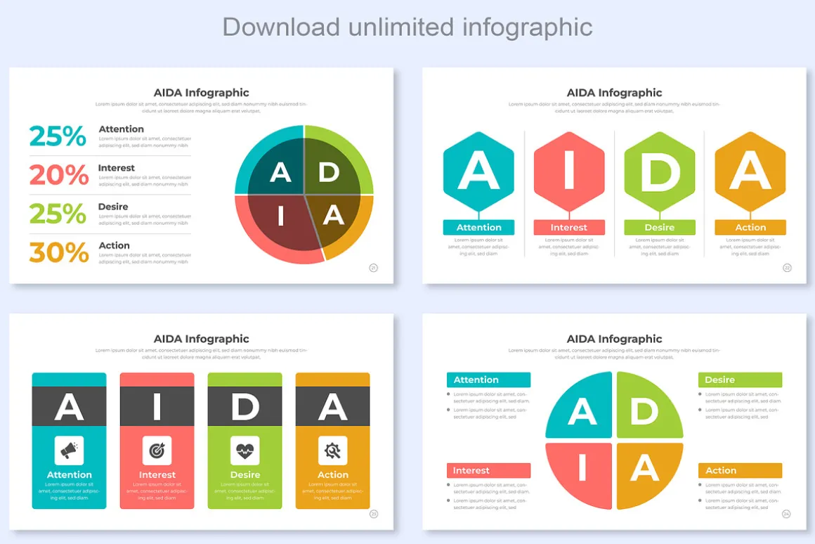 AIDA Infographic Template