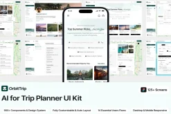 AI for Trip Planner Web App UI Kit