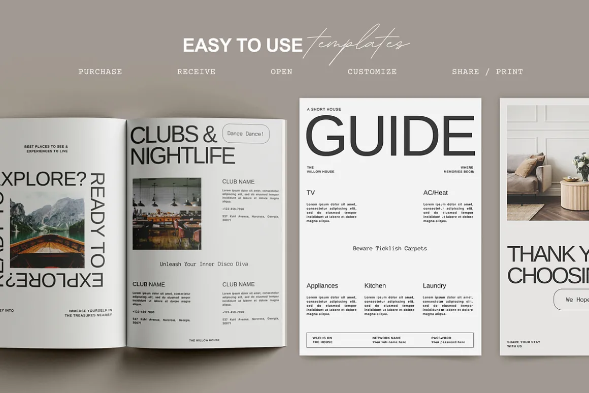 Airbnb Guestbook Template