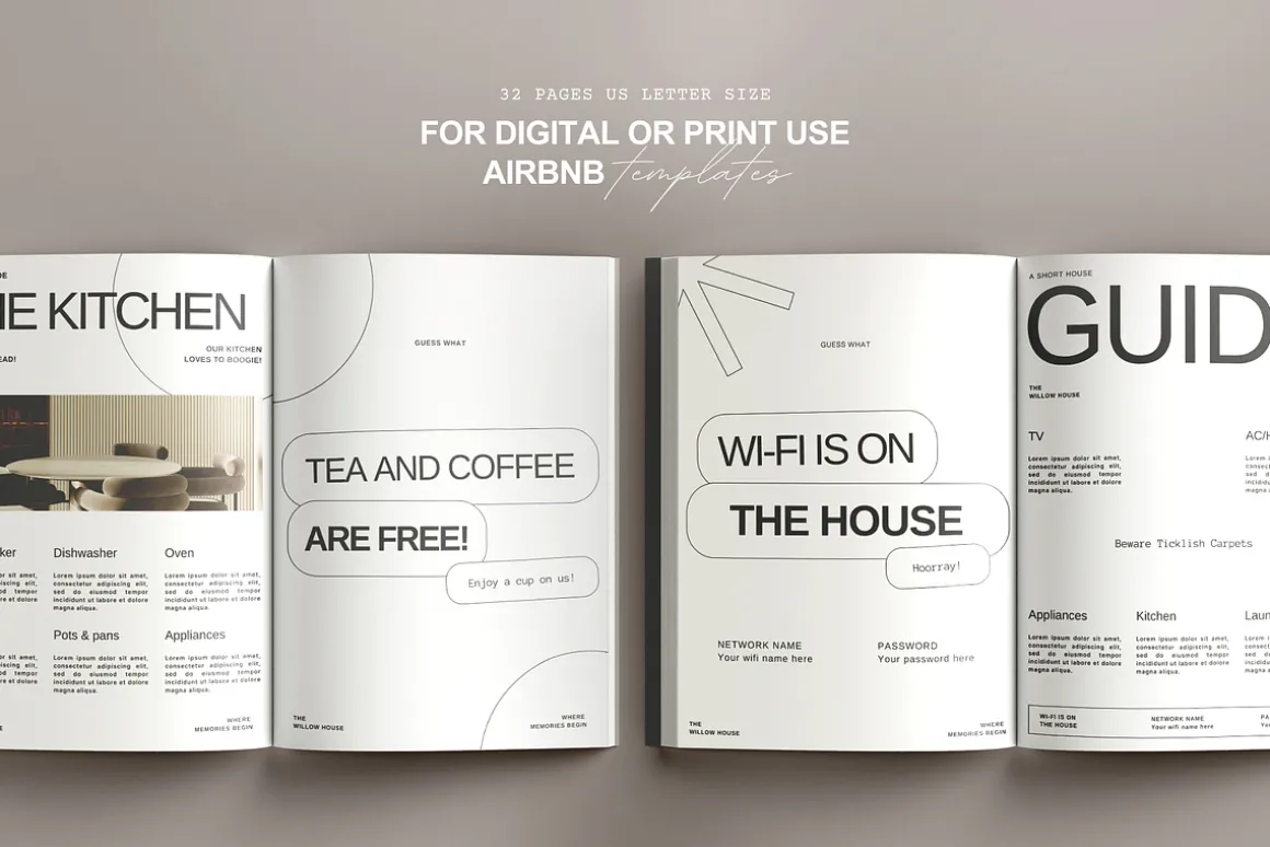 Airbnb Guestbook Template