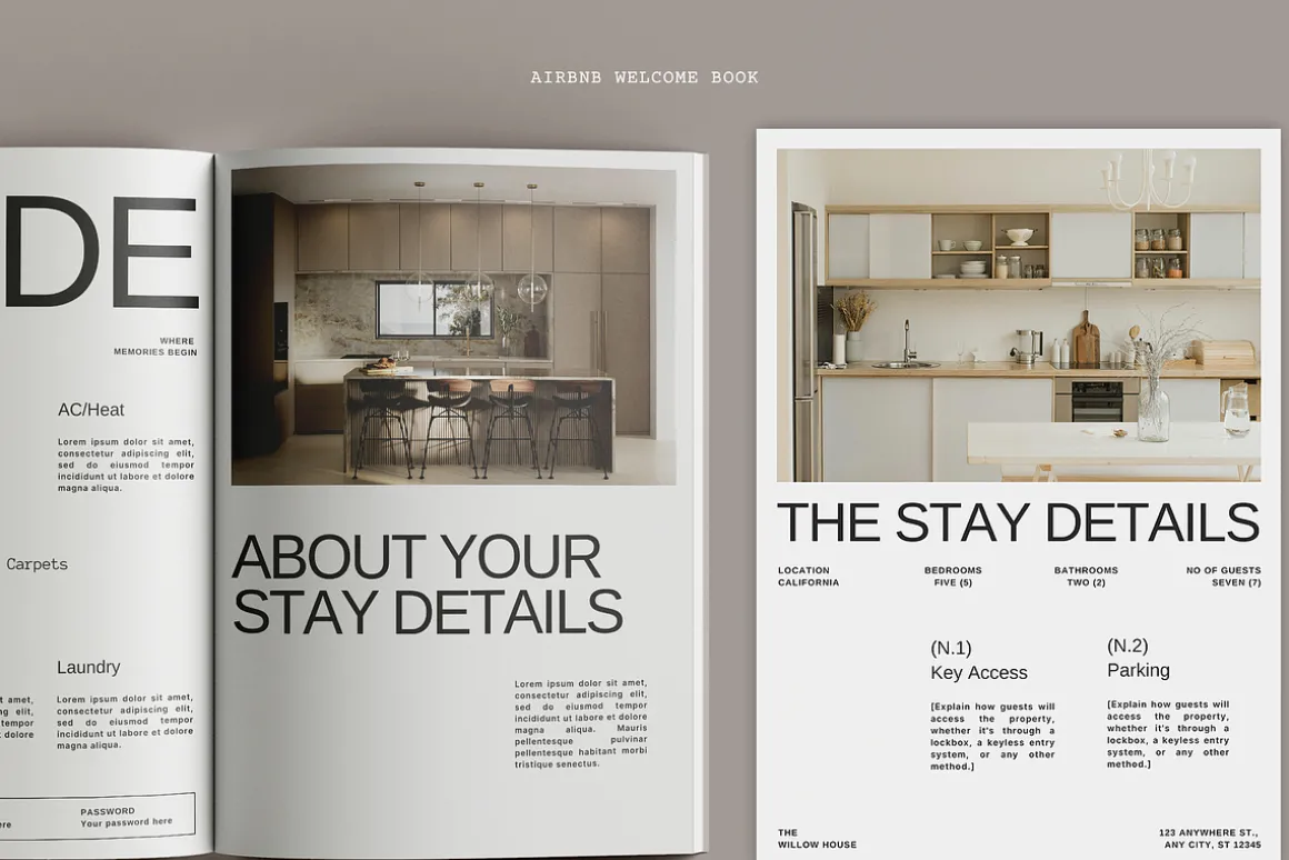 Airbnb Guestbook Template