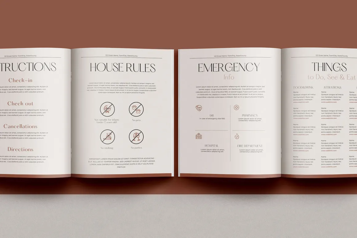 Airbnb host BUNDLE Canva templates