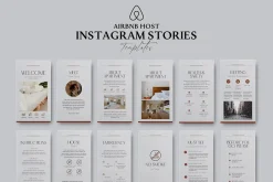 Airbnb host BUNDLE Canva templates