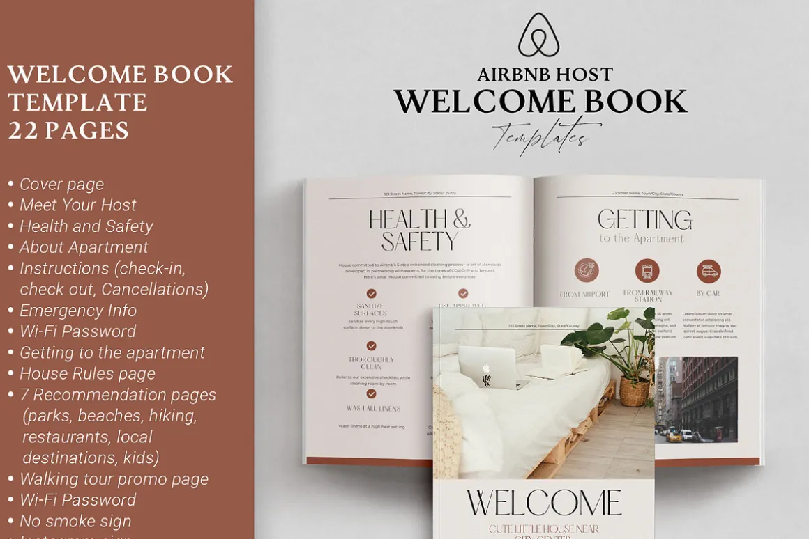 Airbnb host BUNDLE Canva templates