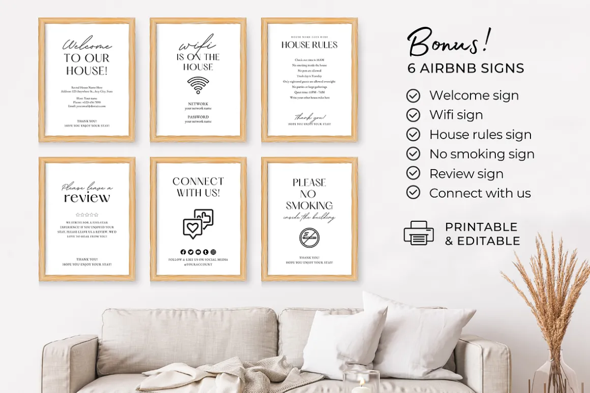 Airbnb Welcome Book Template