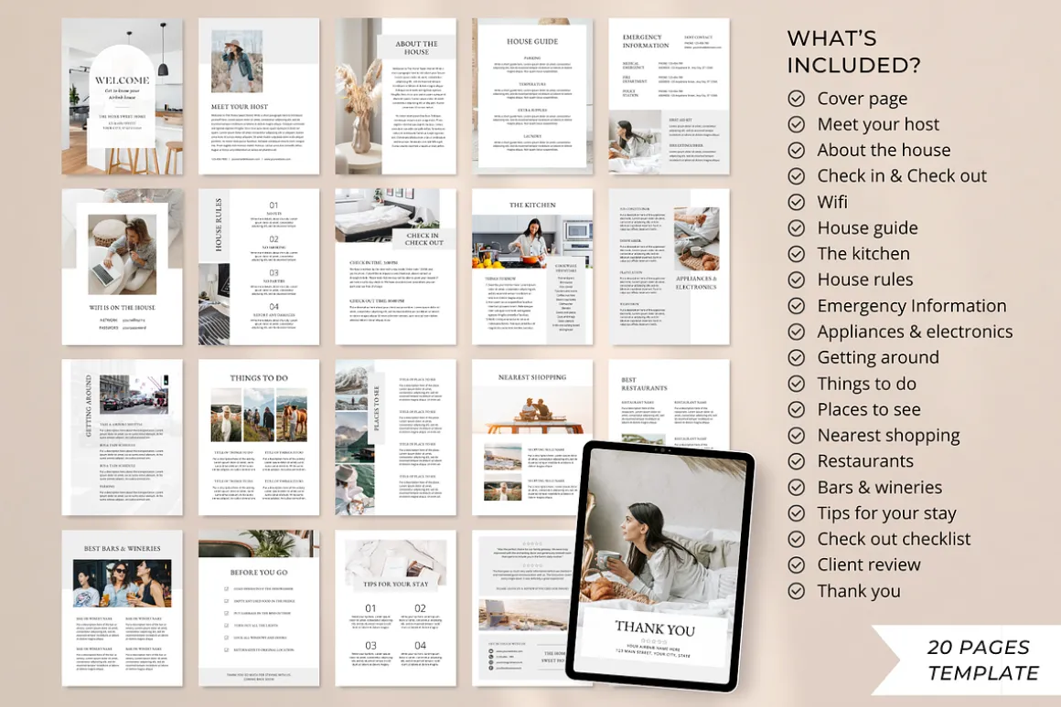 Airbnb Welcome Book Template