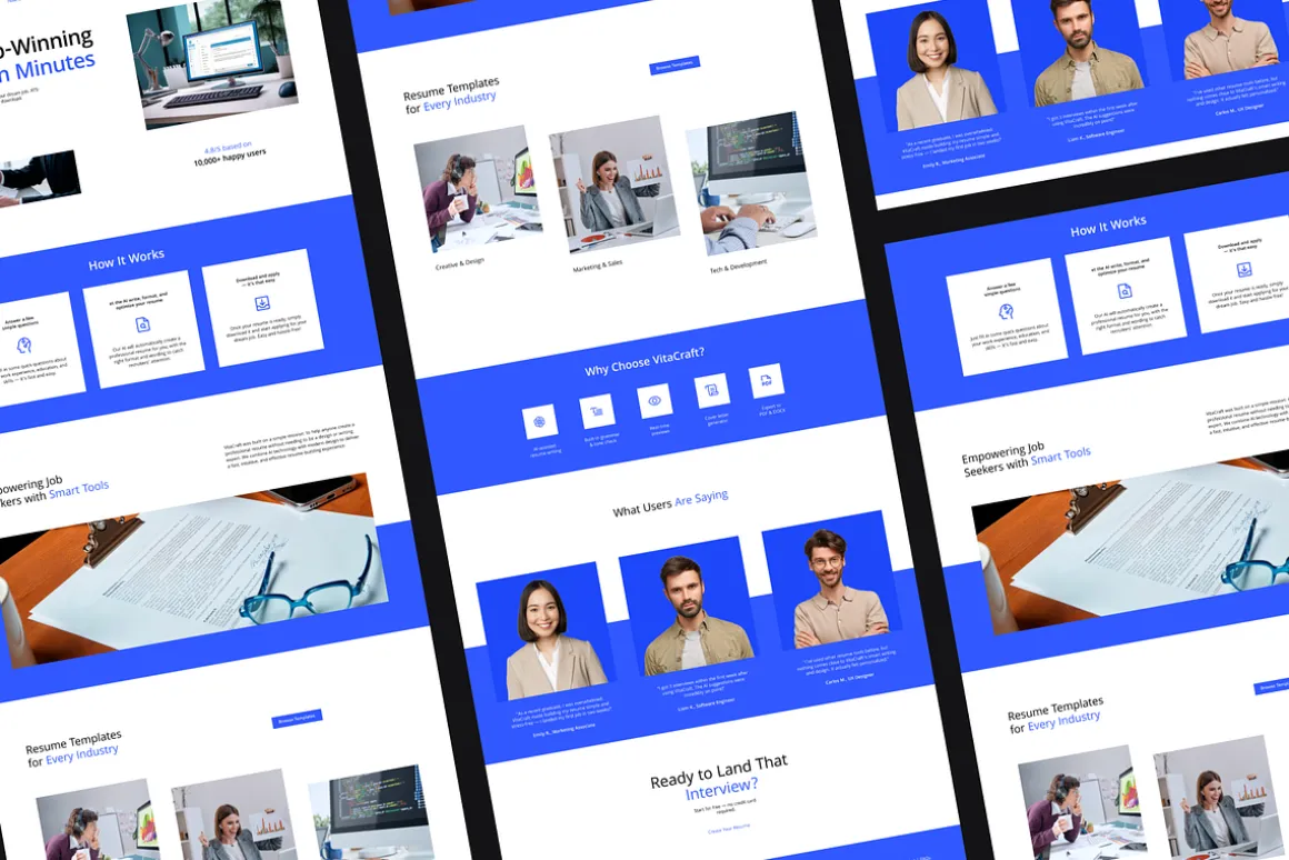 AI Resume Generator Landing Page