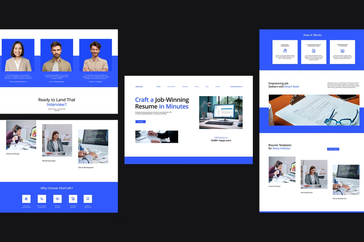AI Resume Generator Landing Page