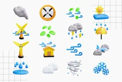 Airflow 3D Icons