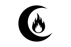 Alchemy Moon Symbol Silhouette