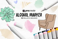Alcohol Markers Procreate Brushes