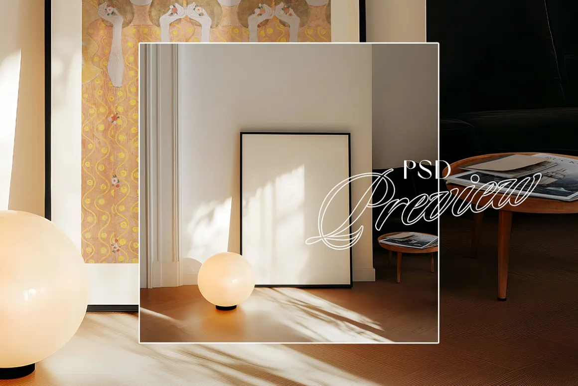 A1 Leaning Frame PSD Mockup