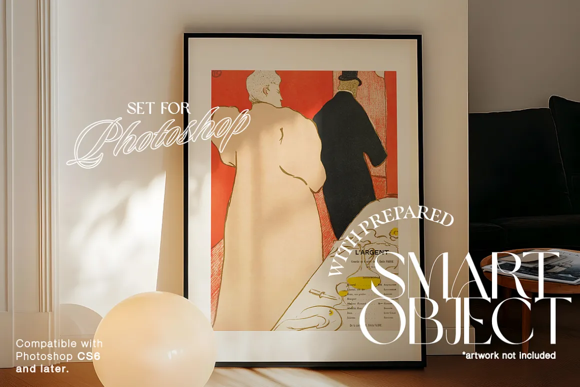 A1 Leaning Frame PSD Mockup