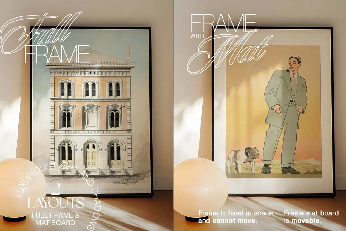 A1 Leaning Frame PSD Mockup