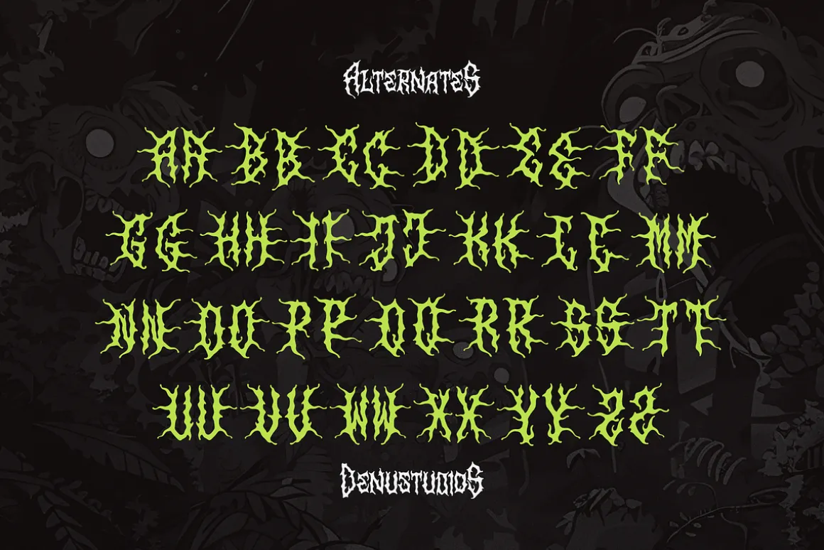 Alien Worms | Blackletter Font