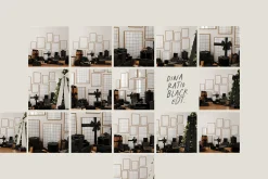 All Black Christmas Mockup Frame