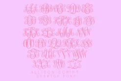 Allison Interlocking Monogram Font