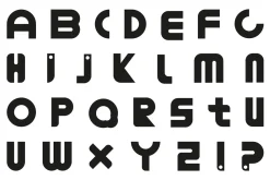 Alphabet set. Minimalist b&w font.