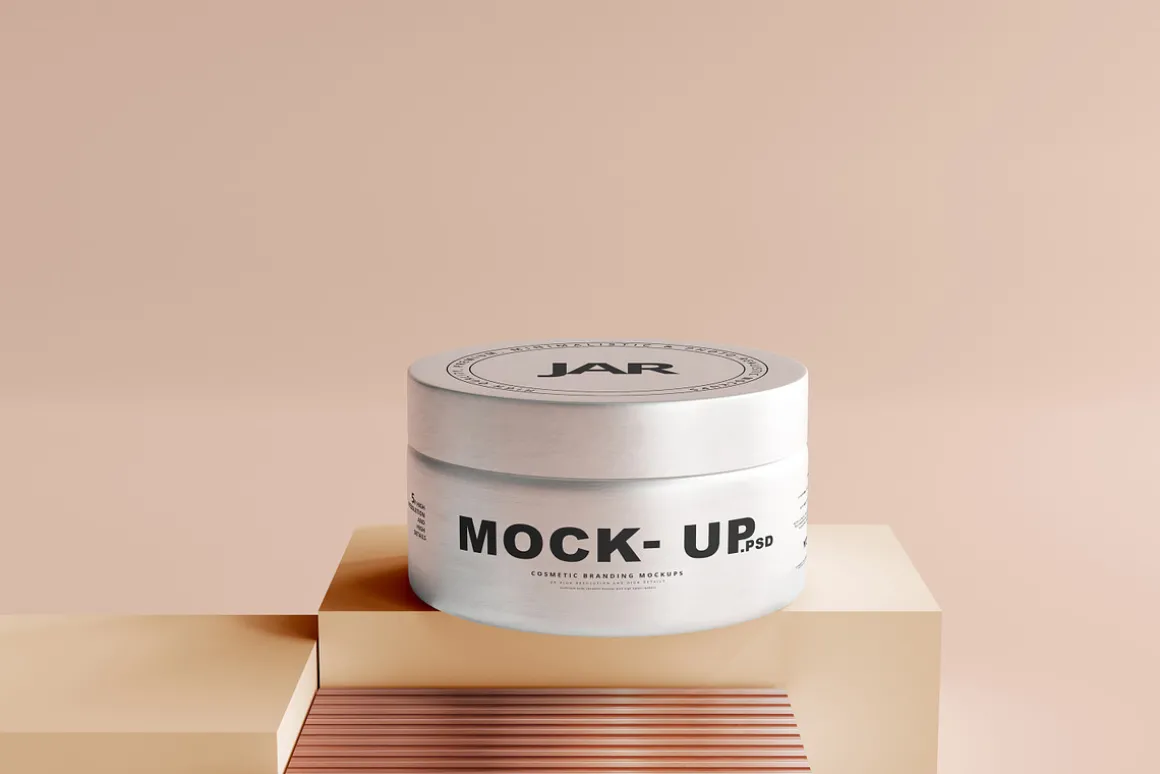 Aluminum Cosmetic Jar Mockups