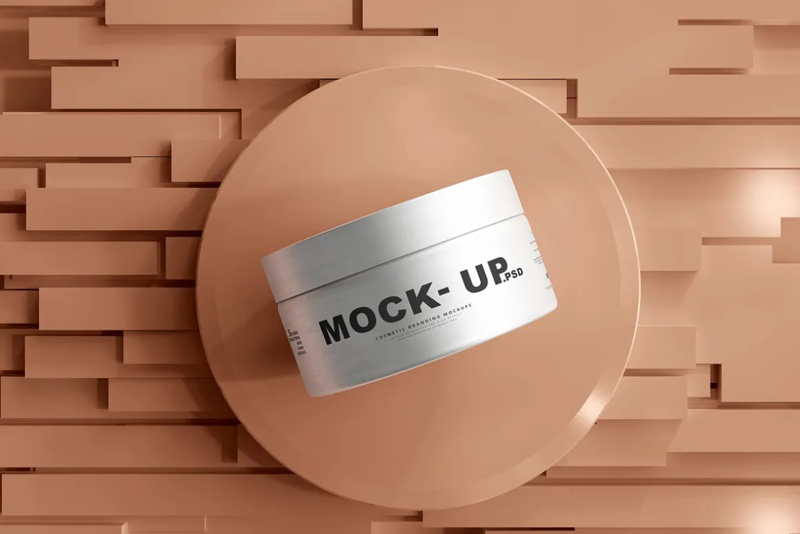 Aluminum Cosmetic Jar Mockups