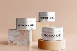 Aluminum Cosmetic Jar Mockups