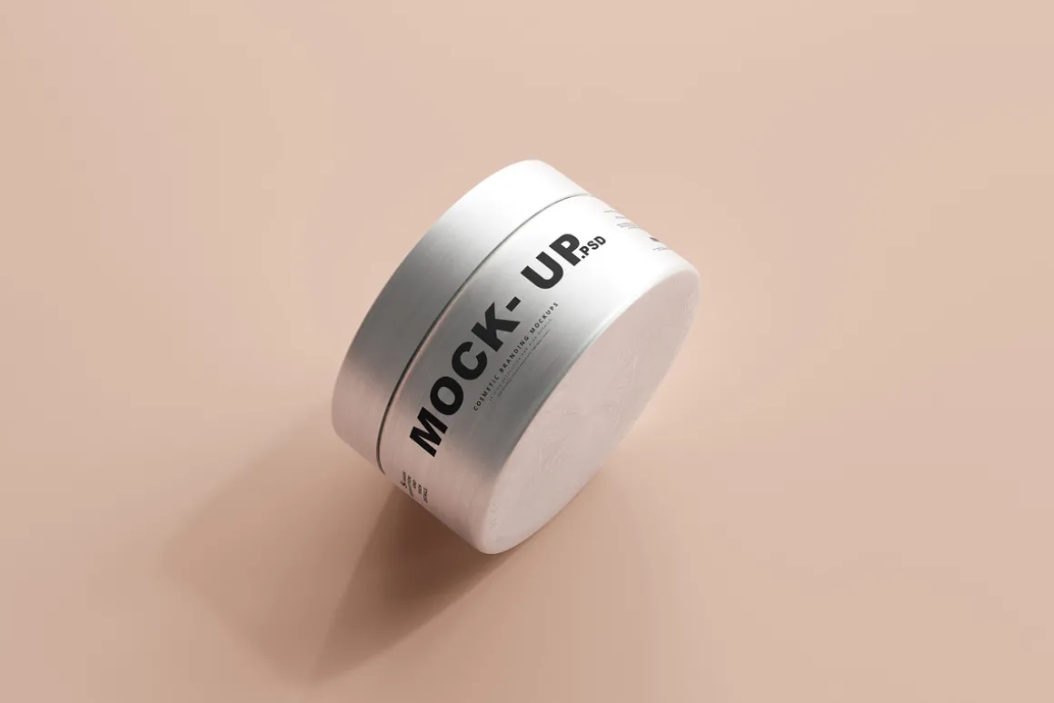 Aluminum Cosmetic Jar Mockups