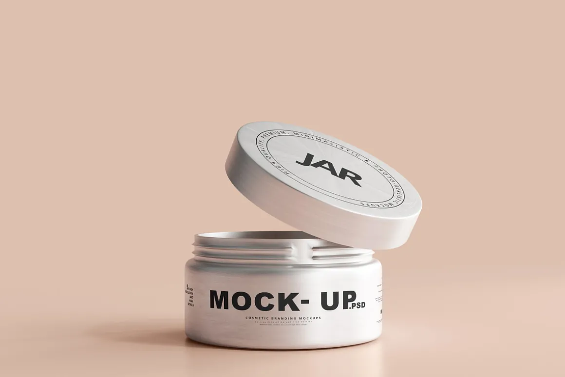 Aluminum Cosmetic Jar Mockups