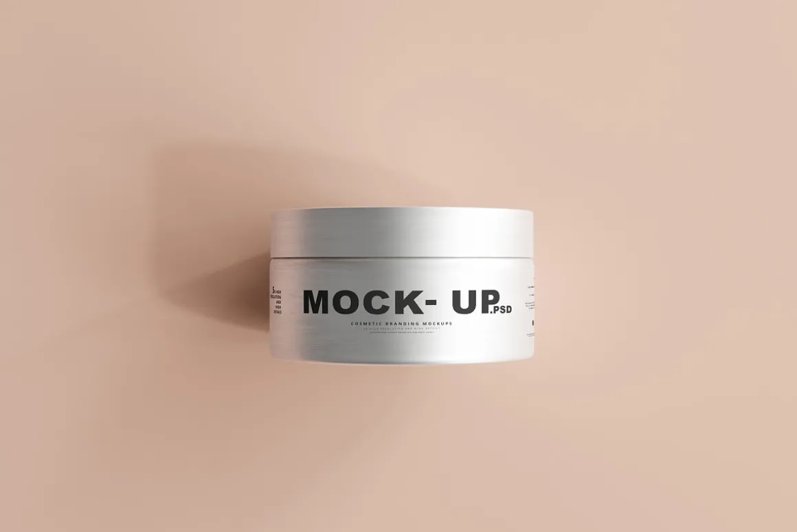 Aluminum Cosmetic Jar Mockups