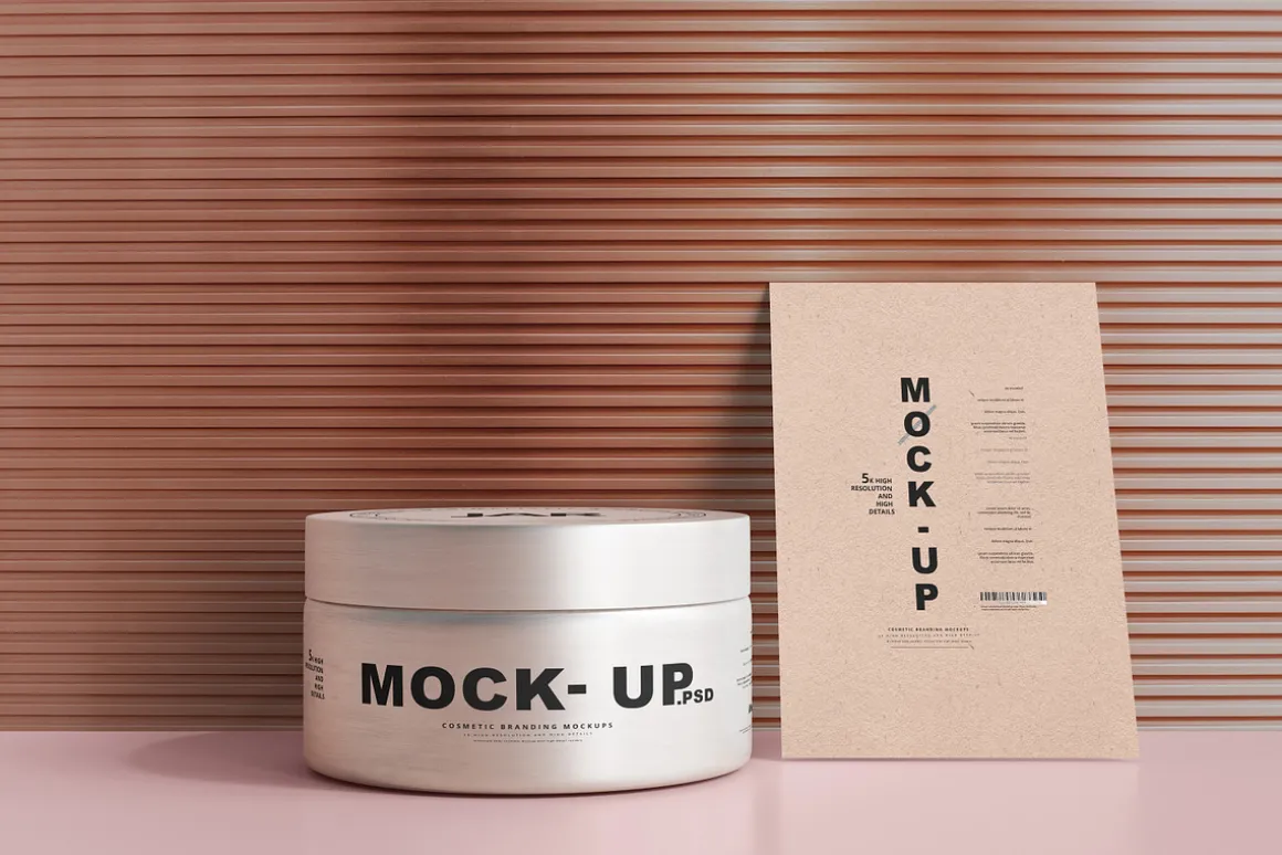 Aluminum Cosmetic Jar Mockups