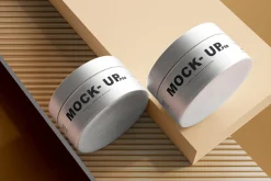 Aluminum Cosmetic Jar Mockups