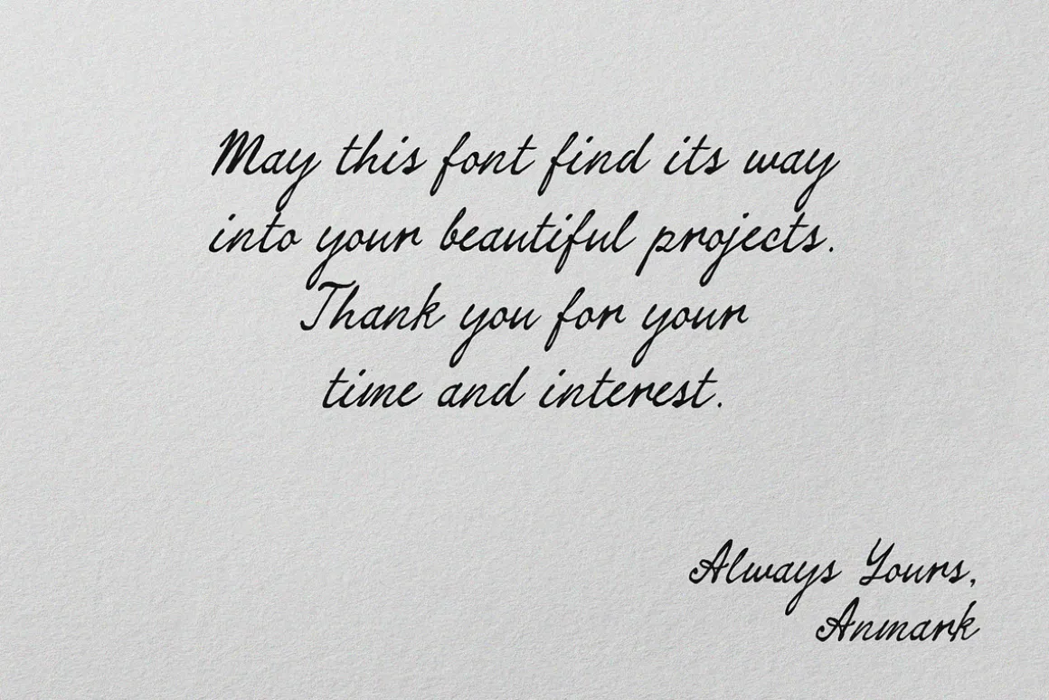 Always Yours Romantic Vintage Font