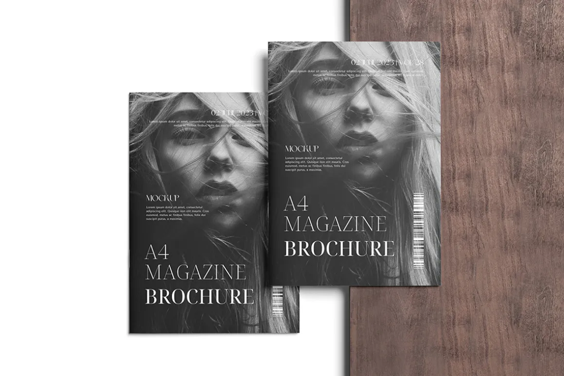 A4 Magazine Brochure Mockup