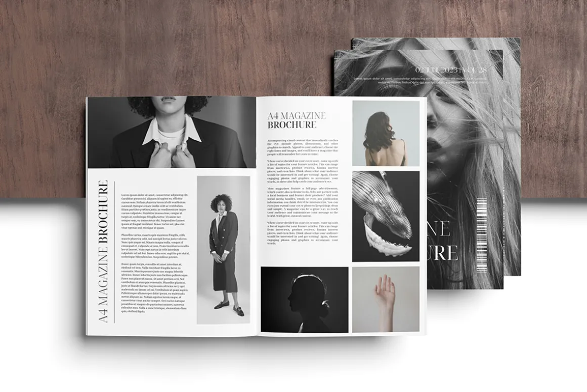 A4 Magazine Brochure Mockup