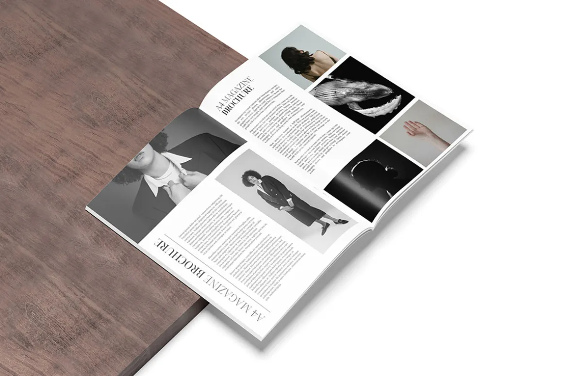 A4 Magazine Brochure Mockup