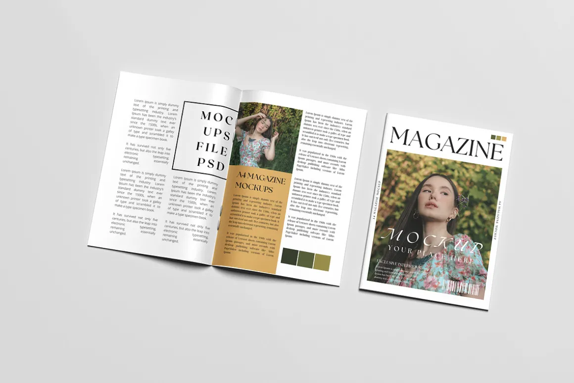 A4 Magazine Mockup