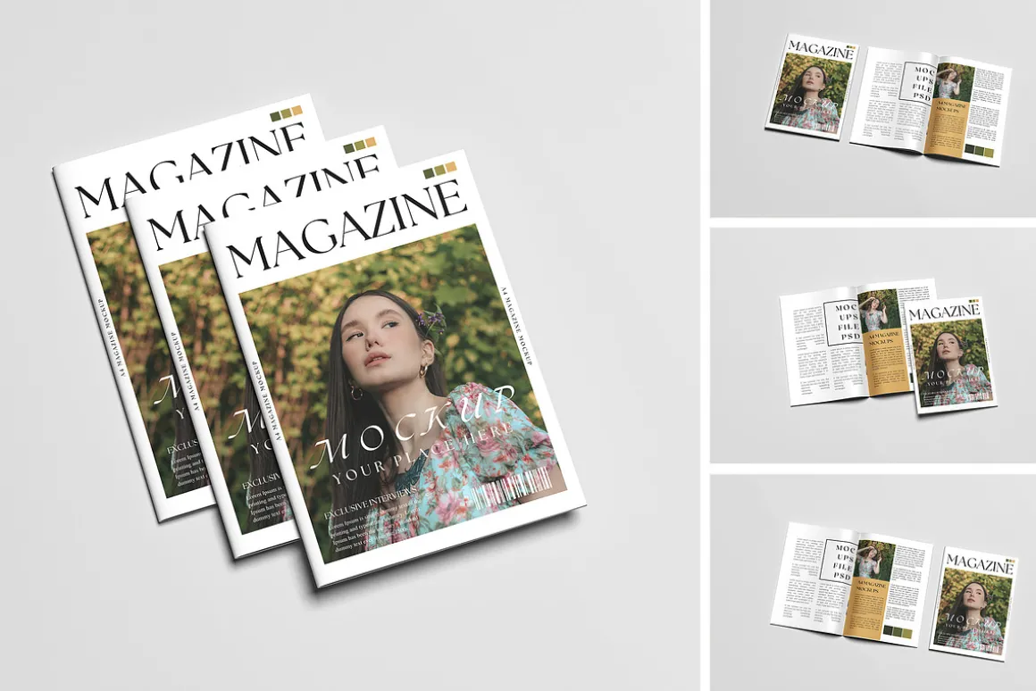 A4 Magazine Mockup