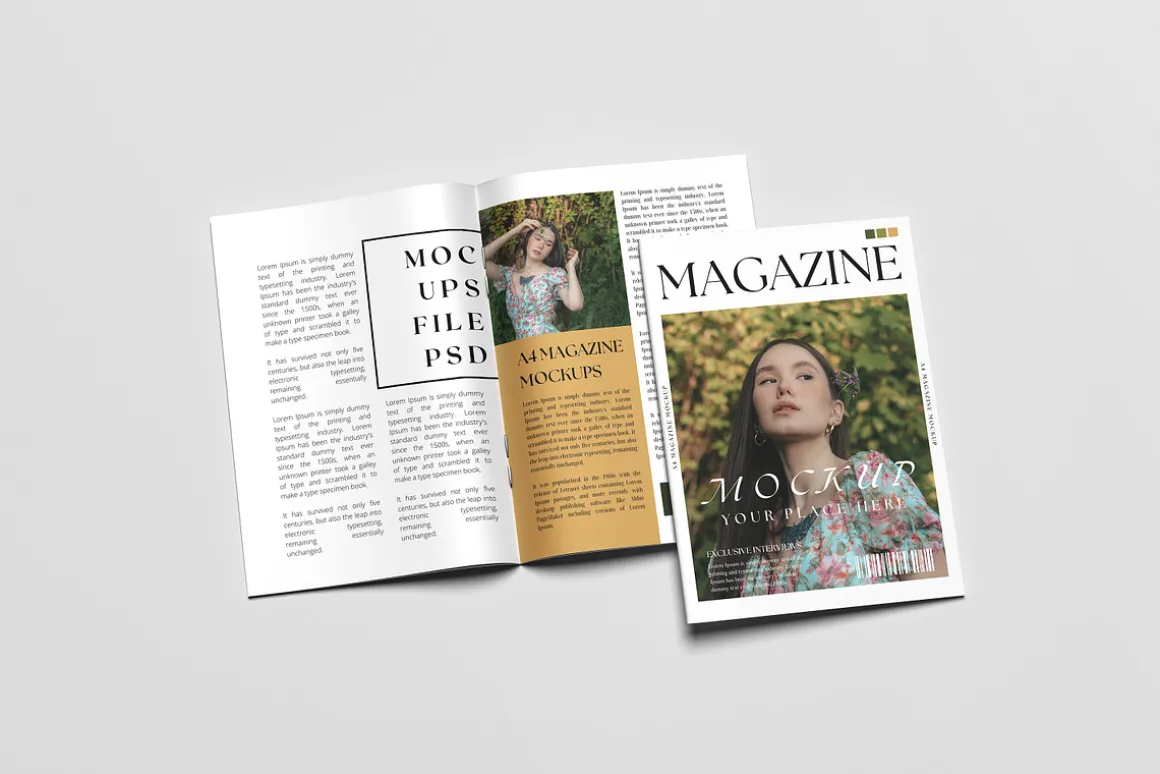 A4 Magazine Mockup