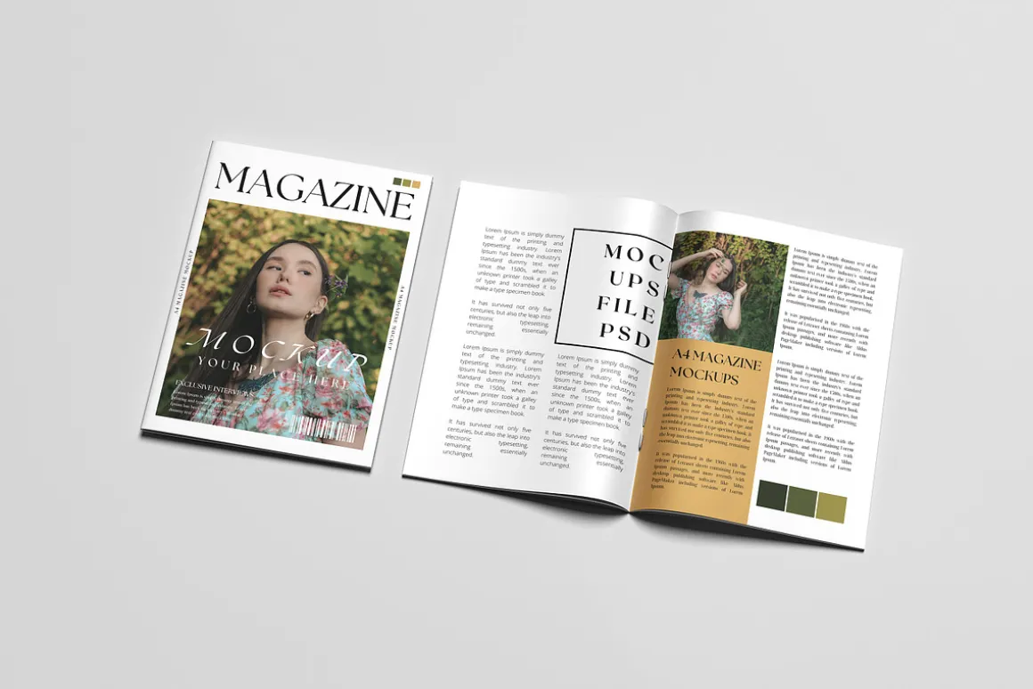 A4 Magazine Mockup