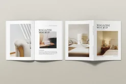 A4 Magazine Mockup Top View