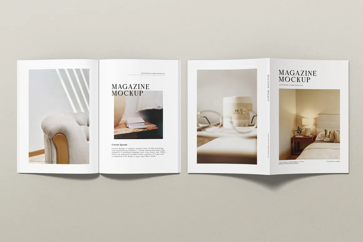A4 Magazine Mockup Top View