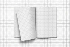 A4 Magazine Mockup Top View