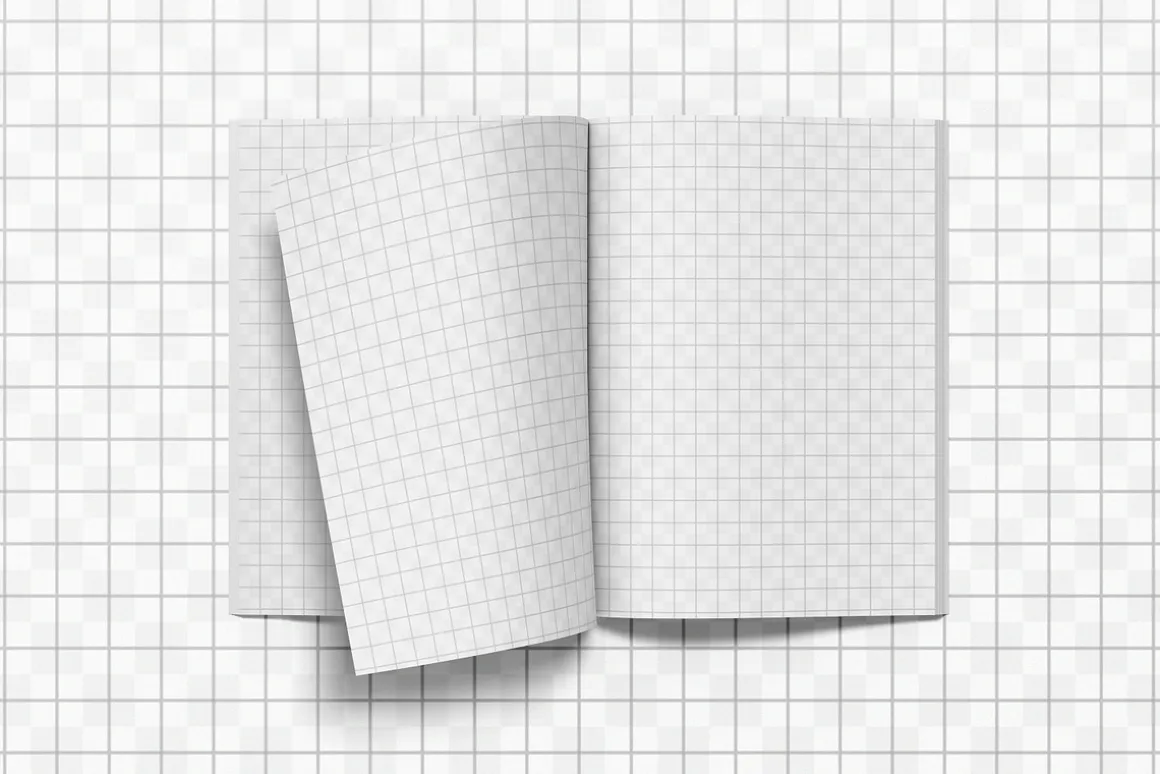 A4 Magazine Mockup Top View