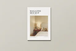 A4 Magazine Mockup Top View
