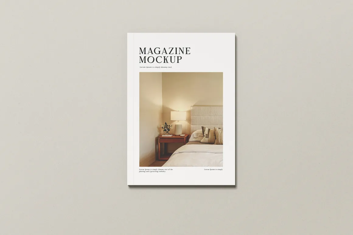 A4 Magazine Mockup Top View