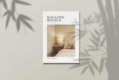 A4 Magazine Mockup Top View