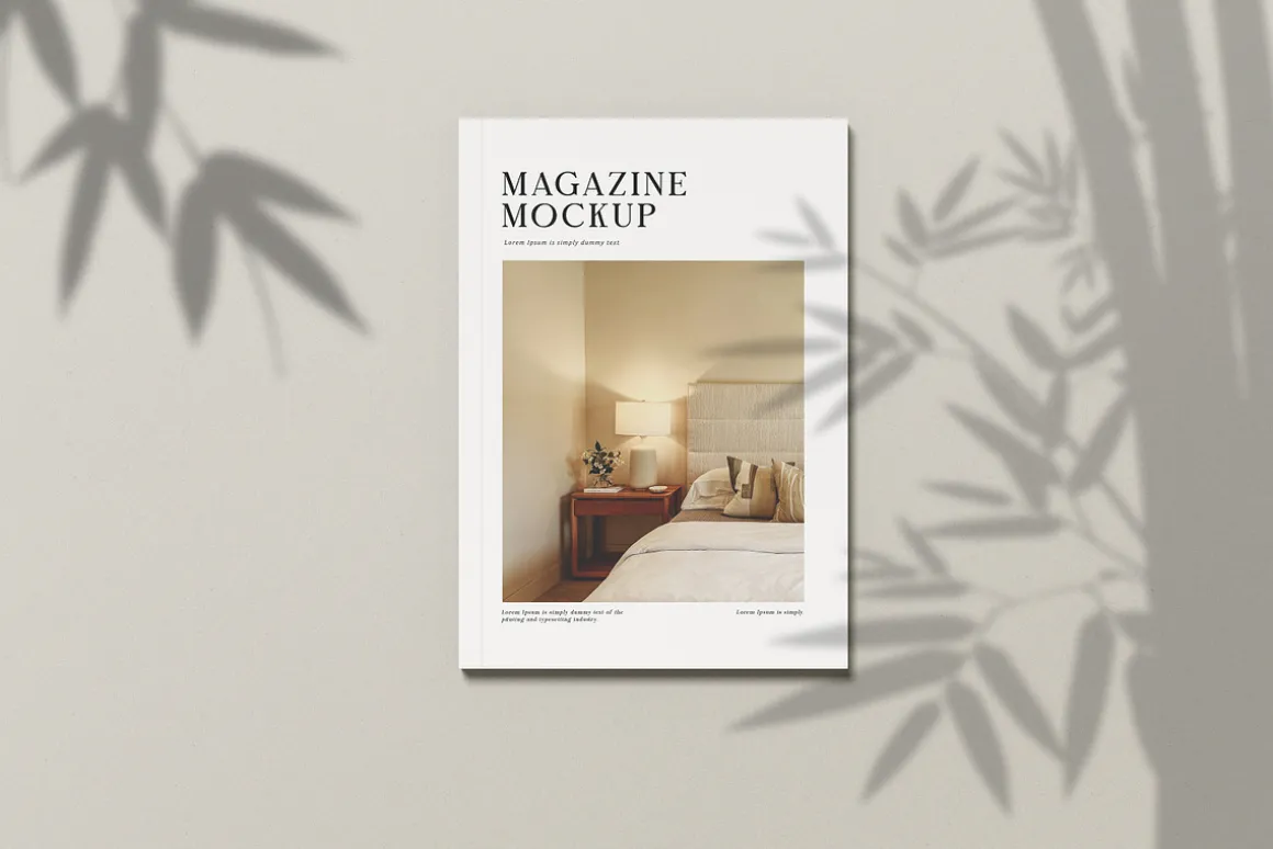 A4 Magazine Mockup Top View