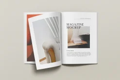 A4 Magazine Mockup Top View